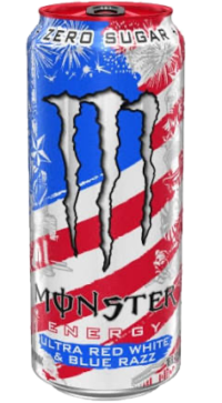 Monster Ultra Red White Blue Razz